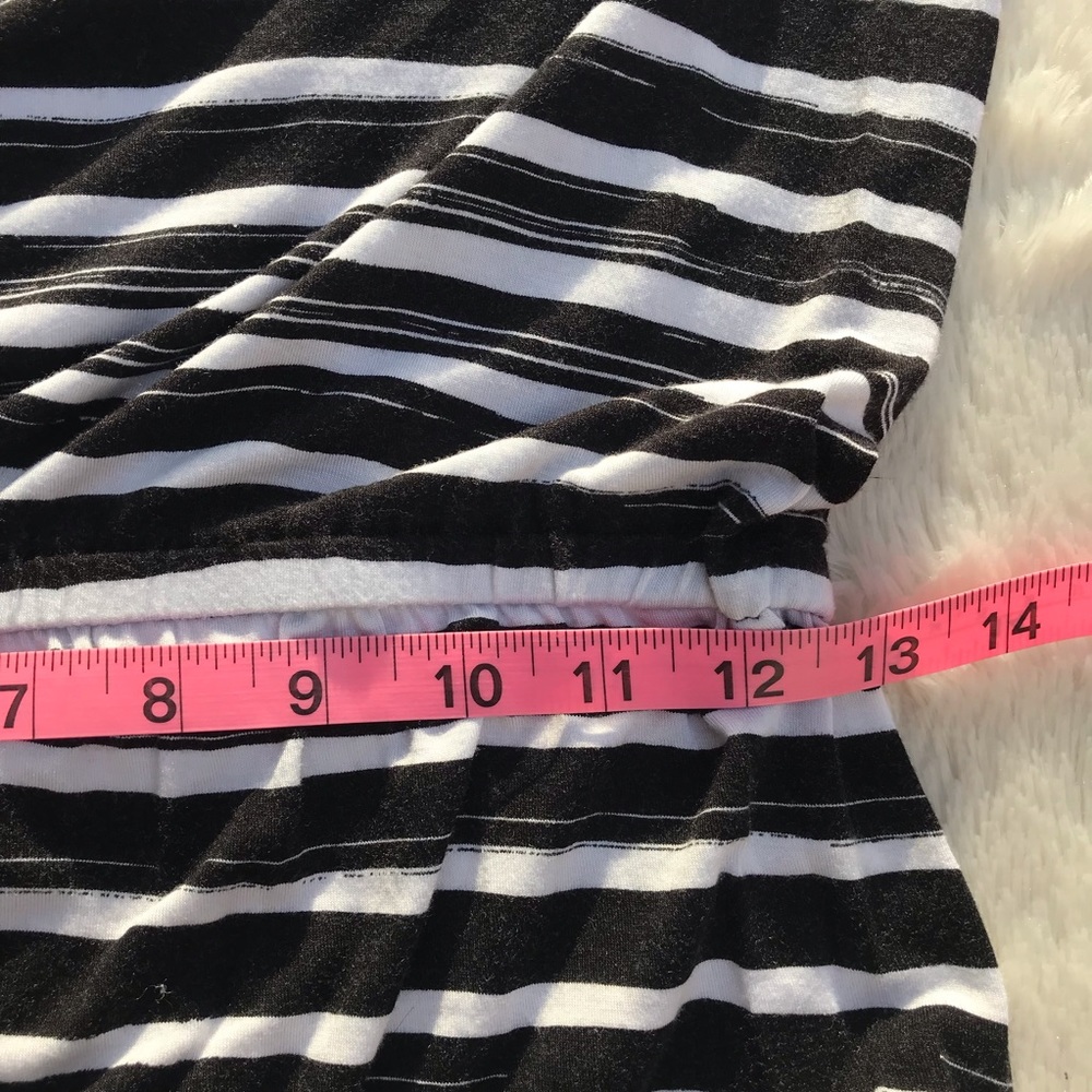 Michael Kors Striped Maxi Dress Blk/White - Picture 5 of 8